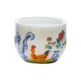 观复博物馆清乾隆粉彩鸡缸杯