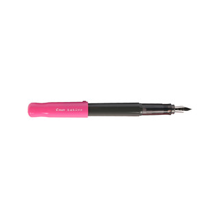 PILOT 百乐 钢笔 kakuno系列 FKA-1SR 粉色黑杆 F尖 墨囊+吸墨器盒装