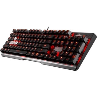 MSI 微星 GK60 104键 有线机械键盘 黑色 Cherry MX红轴 混光