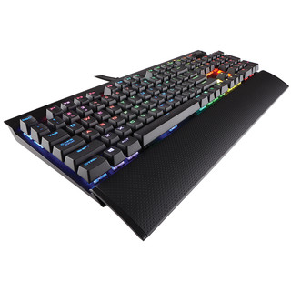 USCORSAIR 美商海盗船 K70 RGB Rapidfire 104键 有线机械键盘 黑色 Cherry银轴 RGB