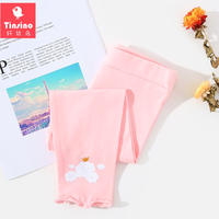 TINSINO/纤丝鸟 女童打底裤 皇冠小云朵水粉 80