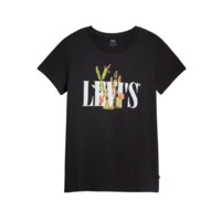 Levi's 李维斯 女士圆领短袖T恤 17369-1057 黑色 L