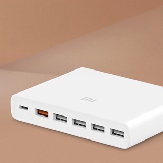 Xiaomi 小米 CDQ06ZM 手机充电板 5口USB+Type-C 60W 白色