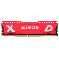 协德 PC4-19200 电竞版 DDR4 2400MHz 台式机内存 红色 16GB