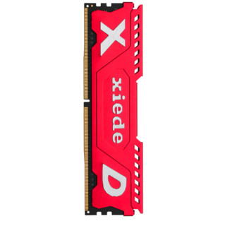 协德 PC4-19200 电竞版 DDR4 2400MHz 台式机内存 红色 16GB