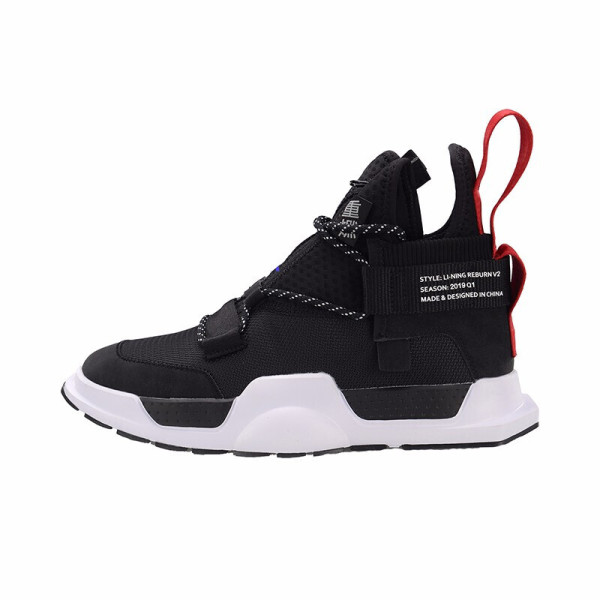 li-ning 李宁 重燃系列 reburn ws 男子篮球鞋 agbp023-5 黑红白 40