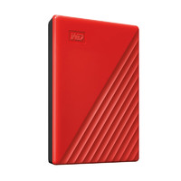 西部数据 My Passport系列 随行版 2.5英寸Micro-B便携移动机械硬盘 1TB USB3.0 魄动红