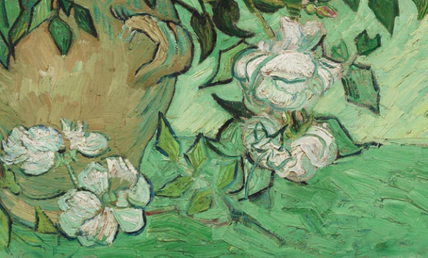 buybuyart买买艺术梵高粉红色的玫瑰4030cm装饰画美术纸