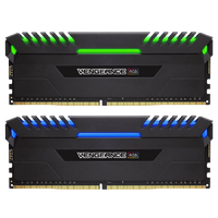 美商海盗船 Vengeance RGB系列 DDR4 3000MHz RGB 黑色 台式机内存 16GB 8GB