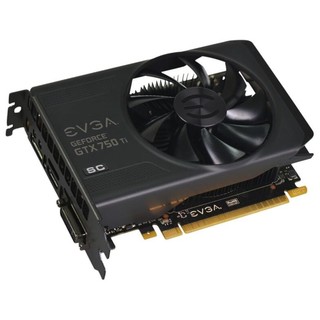 EVGA GeForce GTX 750Ti 2GB SC 显卡 2G 黑色