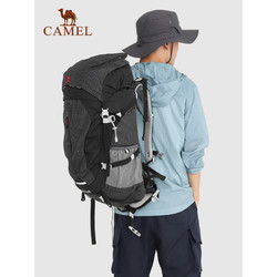 CAMEL 骆驼 户外专业登山包男女大容量背包超大防水旅行双肩包徒步旅游包 LTA0W3WD108，墨绿 60升