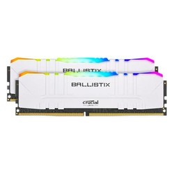 Crucial 英睿达 铂胜系列 DDR4 3200MHz RGB 台式机内存条 16GB（8GBx2）白色