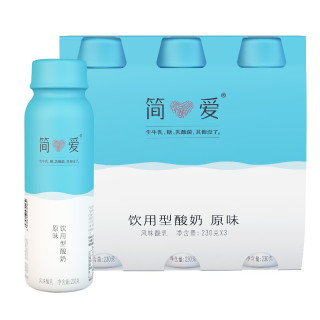 simplelove简爱饮用型酸奶原味230g3瓶