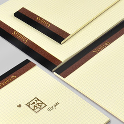 KAISA 凯萨 维塔斯系列 V08581 A5胶钉式装订拍纸本 方格 黄色 3本装