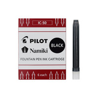 PILOT 百乐 IC-50 钢笔墨胆 黑色 6支装