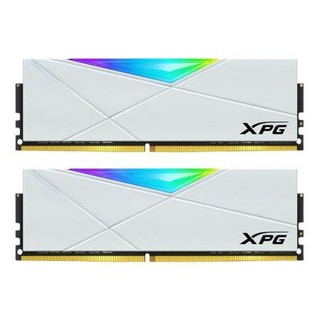 ADATA 威刚 XPG系列 龙耀 D50 DDR4 3600MHz RGB 台式机内存 灯条 釉白 16GB