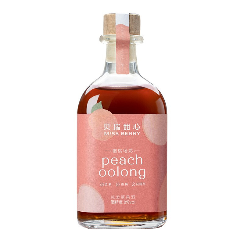 MissBerry 贝瑞甜心 蜜桃乌龙 纯发酵果酒 300ml