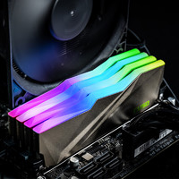 CUSO 酷兽 剑齿虎系列 DDR4 3200MHz RGB 台式机内存 灯条 金色 16GB 8GBx2