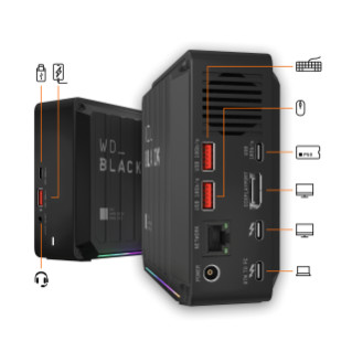 Western Digital 西部数据 BLACK D50 Game Dock 移动固态硬盘 雷雳3(NVMe) 1TB