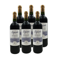 88VIP：Légende 拉菲传奇 波尔多干红酒葡萄酒 750ml*6