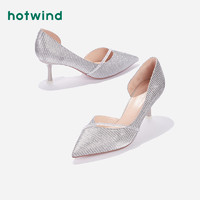 hotwind 热风 女高跟鞋时尚休闲细跟仙女风包头单鞋H35W0102