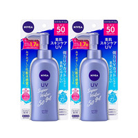 88VIP：NIVEA 妮维雅 水润啫喱防晒霜 SPF50+ 140g*2支