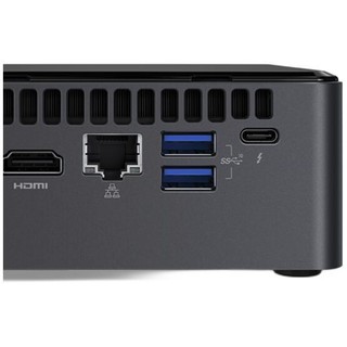 intel 英特尔 豆子峡谷 NUC8I7BEH 商用台式机 黑色 (酷睿i7-8559U、核芯显卡、32GB、512GB SSD、风冷)