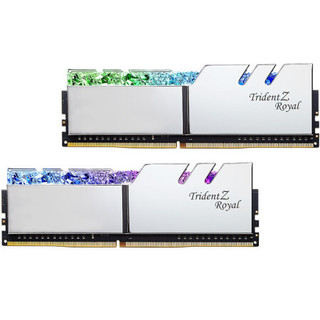 G.SKILL 芝奇 Trident Z Royal皇家戟系列 DDR4 4000MHz RGB 台式机内存 灯条 花耀银 16GB 8GB*2 F4-4000C15D-16GTRS