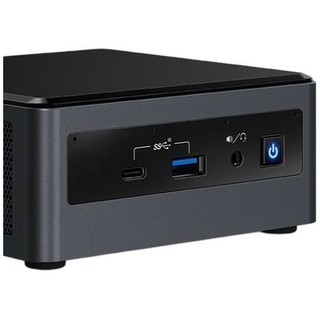 intel 英特尔 寒霜峡谷 NUC10i7FNH 商用台式机 黑色 (酷睿i7-10710U、核芯显卡、风冷)