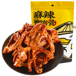 江湖铺子零食小吃休闲肉类熟食真空包装小零食麻辣鸭锁骨150克1袋