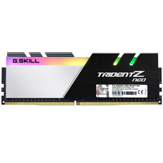 G.SKILL 芝奇 焰光戟系列 F4-3200C16D-64GTZN DDR4 3200MHz RGB 台式机内存 灯条 黑白 64GB 32GBx2 F4-3200C16D-64GTZN