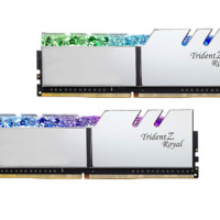 G.SKILL 芝奇 Trident Z Royal皇家戟系列 DDR4 3600MHz 台式机内存 RGB灯条 花耀银 16GB 8GBx2 F4-3600C18D-16GTRS