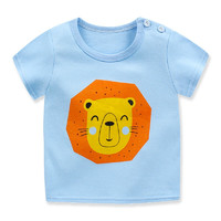 萌趣熊 G005 儿童T恤 蓝色狮子 100cm