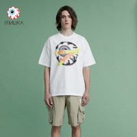 MISHKA NYC大眼球潮牌2021春夏新款创意印花圆领短袖T恤