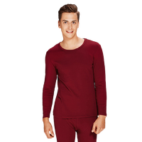 InteRight 男士秋衣秋裤套装 JD98753 酒红 XXL