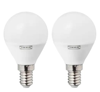 IKEA 宜家 RYET 里耶 LED灯泡 E14 470流明 球形 乳白色