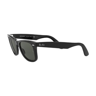 Ray-Ban 雷朋 Wayfarer徒步旅行者系列 男女款太阳镜 0RB2140F 901 黑色镜框绿色镜片 54mm