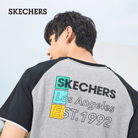 SKECHERS 斯凯奇 L221M013 男士短袖T恤
