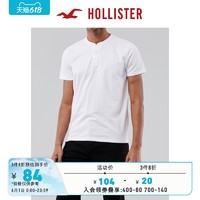 HOLLISTER 霍利斯特 Hollister2021春季新品厚实平纹针织亨利式短袖上衣 男 309359-1