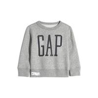 Gap 盖璞 656444 男幼童卫衣 灰色黑字 140cm