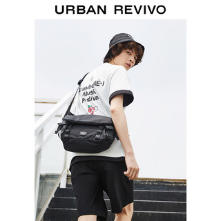 URBAN REViVO UR2021春夏新品男女同款宽松T恤MV18S4MP2006 本白 L