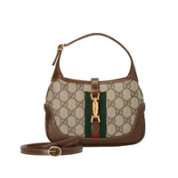GUCCI 古驰 Jackie 1961系列 女士手提包 ‎637092 HUHHG 8565 米色/乌木色 迷你