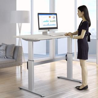 teds ergotech 泰德适人因科技 升降电脑桌 米白 腊木色 1.2*0.8m