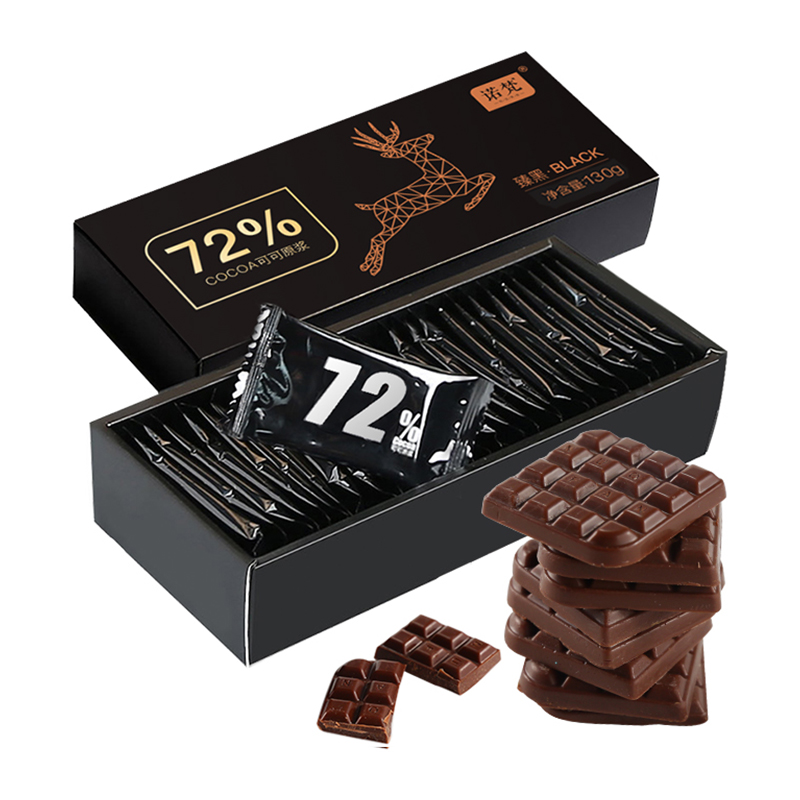 诺梵 72%纯黑巧克力 130g