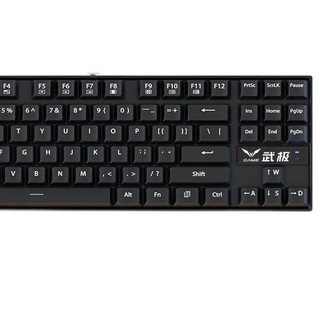 VGame 武极 MPK10 87键 有线机械键盘 黑色 Cherry红轴 无光