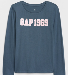 Gap 盖璞 LOGO长袖T恤