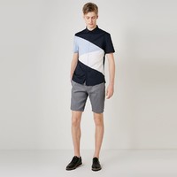 【含亚麻】男士夏季新款纯色商务休闲短裤S|4192SH539 38 灰色GREY