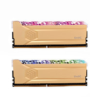 UNIC MEMORY 紫光存储 琉璃黄金斩系列  DDR4 3600 台式机内存条 16GB(8G×2)套装
