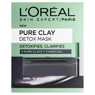 L'OREAL PARIS 巴黎欧莱雅 Pure clay排毒木炭涂抹面膜 50ml