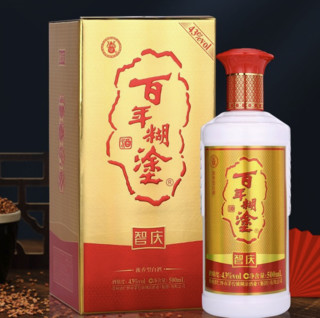 百年糊涂 智庆 43%vol 浓香型白酒 500ml*6瓶 整箱装